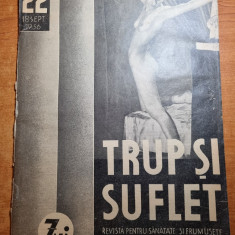 revista trup si suflet 18 septembrie 1936-revista pentru sanatate si frumusete