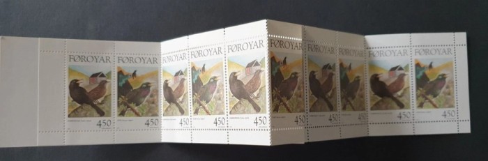 Foroyar Feroe Danemarca MNH 1998 - pasari - carnet