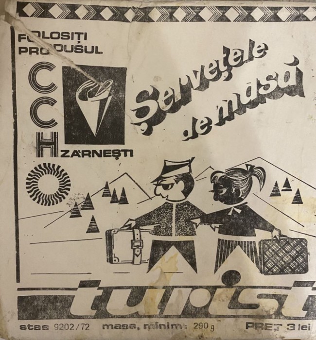 pachet intreg servetele de masa Turist comunism Fabrica Celuloza CCH Zarnesti