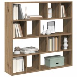 VidaXL Bibliotecă/Separator de cameră, Stejar artizanal, 105x24x102 cm