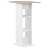 Cumpara ieftin Masa de bar, alb si gri beton, 60 x 60 x 110 cm