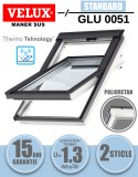 Cumpara ieftin Fereastra Mansarda VELUX GLU 0051 Poliuretan, 2 Sticle, Maner Sus, Deschidere Mediana, Izolare Termica 1.3 W/m&sup2;k, Garantie 15 Ani