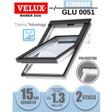 Fereastra mansarda Velux GLU 0051, poliuretan, 2 sticle, maner sus