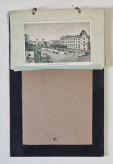 SUPORT PENTRU CALENDAR DE PERETE , CU 51 DE FOTOGRAFII DIN ROMANIA , EDITIE INTERBELICA