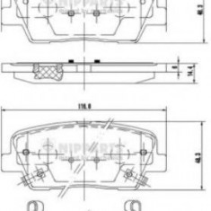 Set placute frana,frana disc HYUNDAI SANTA FE II (CM) (2005 - 2012) NIPPARTS N3610312