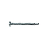 Surub autoforant pentru lemn, din otel, zincat alb, cu cap bombat, amprenta Phillips, PH 2, Friulsider, 3.5 x 32 mm