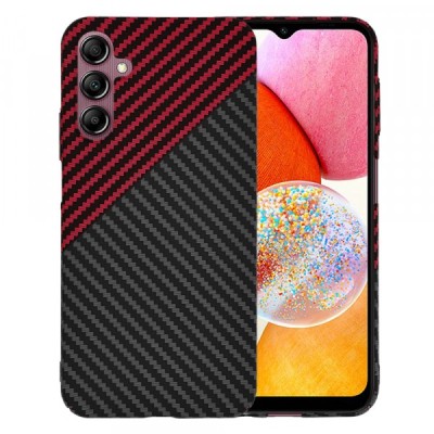 Husa pentru Samsung Galaxy A14 A145 / A14 5G A146, Techsuit, Carbonite FiberShell, Neagra Rosie foto