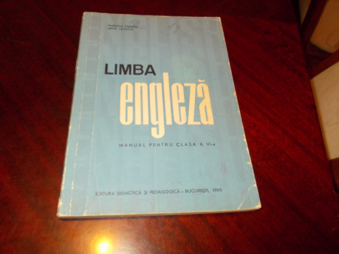 Lb. engleza -manual pt cls.6, -1965 Leon Levitchi, Mariana Taranu