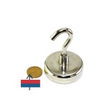 Magnet neodim oală D60 mm c&acirc;rlig inelar Magnet fishing 110 Kg forta