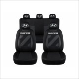 Set Huse Scaune Universale Nero Negru Personalizate cu Hyundai