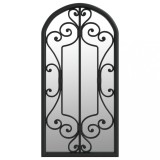 Cumpara ieftin Oglinda de gradina, negru, 70x30 cm, fier, uz exterior