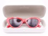 Ochelari de soare vintage Swarovski SK 232 Red Cat Eye Plastic Sunglasses SK232 etui, Femei, Ochi de pisica