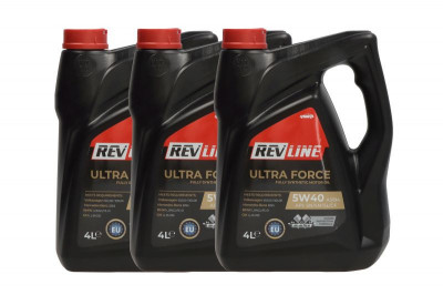 Ulei de motor Ultra Force (3x4L) 5W40; API CF;SL;SM;SN;Acea A3;B4;BMW LL-01;MB 229,5;Opel/GM LL-B-025;VW 502.00;VW 505.00 foto