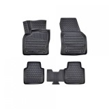 Covorase Auto Cauciuc Tip Tavita VW Tiguan Allspace (2019-2024) Negru - Set Fata+Spate, Protectie Premium, ALM