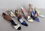 Colectie de miniaturi - 10 pantofi de dama din ceramica in miniatura, colectii prestigioase