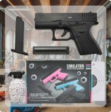 Pistol metalic ASG cu amortizor estetic, 800 bile 6 mm, mecanism cu arc, 16,1 cm