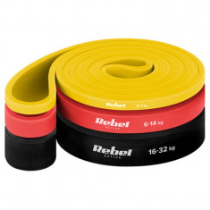 Set 3 benzi elastice Latex Power Band Rebel Activ, 4-32 kg