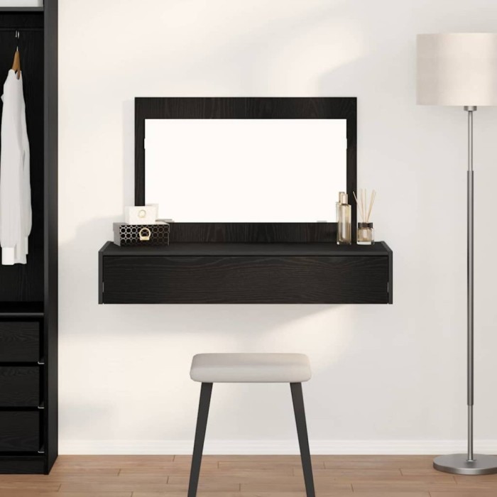 Masă de Machiaj cu sertar Negru 100 x 40 x 70 cm Lemn compozit
