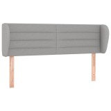 Cumpara ieftin Tablie de pat cu aripioare gri deschis 147x23x78/88 cm textil