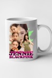 Cana alba personalizata K-Pop - Jennie Blackpink, INOVATIX&reg;. 330ml, Oem