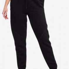 Pantaloni sport dama cu bata elastica si logo negru, XL