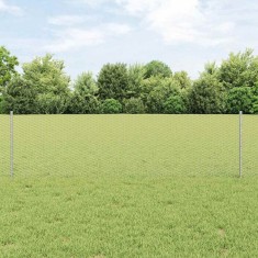 vidaXL &Icirc;ngrădire cu st&acirc;lpi Argintiu 0.6 x 100 m Oțel 3337063