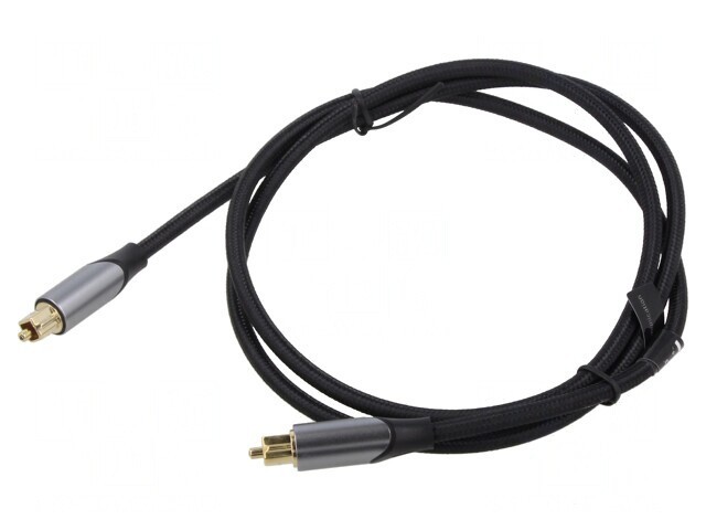 Cablu Toslink 1m Placat Aur Negru