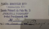 1939 Doc Scoala primara fete 21 &rdquo;Principele Ferdinand&rdquo; Bucuresti / Polihroniade