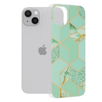 Husa pentru Apple iPhone 14 Plus, Techsuit, Marble, Verde foto