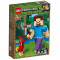 Minecraft Steve BigFig cu papagal (21148)