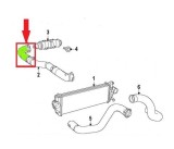 Furtun intercooler, supraalimentare Jeep Grand Cherokee 2010-, diametru 53/65 mm, silicon, RapidAuto 3431PT-1