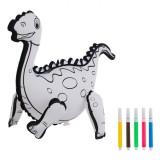 Set Creativ, Arts &amp; Crafts, Balon Dinozaur cu Carioci, Multicolor, 29x23cm, Oem