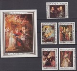 Niger 1978 - Rubens, picturi, arta, serie si colita neuzata