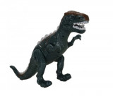 Dinozaur cu lumini si sunete, Negru, 35 cm, Oem