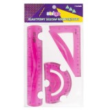 Trusa geometrie Strigo, flexibila, Roz SSC072