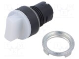 Comutator rotativ 22mm EAO Poz.i stabil alb IP65 proeminent