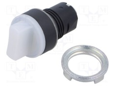 Comutator rotativ 22mm EAO Poz.i stabil alb IP65 proeminent