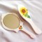 Set cu floarea soarelui, set perie par si oglinda model floral 40292