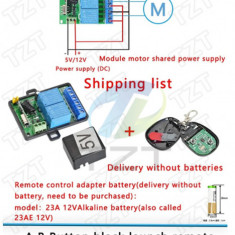 Modul 2 relee cu telecomanda 220v 10A 433 mhz