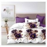 Lenjerie pat dublu,bumbac finet,6 piese,cearceaf cu elastic 180x200cm, cearceaf pilota 200x230cm, 2 fete de perna 50x70, 2 fete de perna 70x70-A1112