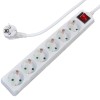 Prelungitor, Avec, 6 Prize, Cablu 1.5m, 3500W, Siguranță Pentru Copii, Montare Pe Perete