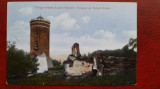 Targoviste-1928-Ruinele Palatului Domnesc si turnul Kindia-C.P.circ., Circulata, Iasi, Printata