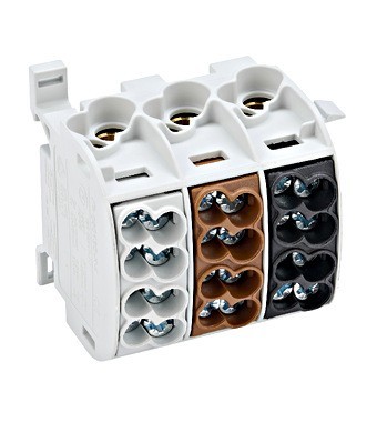Clema de derivatie CU 25mmp 3 poli izolata Schrack IK026183-A
