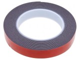 Bandă adezivă dublă acrilică neagră 19mm x 5m