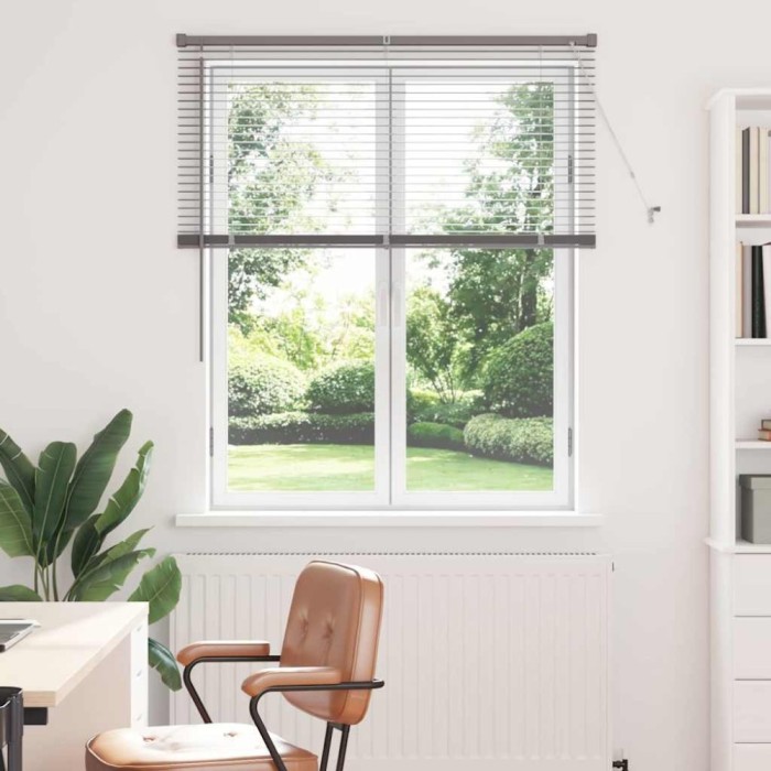 Jaluzea pentru Fereastră Argintiu 80 x 130 cm Aluminiu