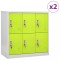 vidaXL Dulapuri vestiar 2 buc. gri deschis și verde 90x45x92,5 cm oțel 3095234
