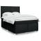 vidaXL Pat box spring cu saltea, negru, 140x200 cm, textil 3292806