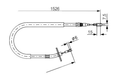 Cablu frana de mana Bosch 1987477859 Mercedes-Benz Sprinter 4-T Caroserie Sprinter 4-T Platou / Sasiu Sprinter 4-T Bus Sprinter 3-T Platou / Sasiu foto