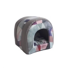 CULCUS TEXTIL PENTRU CAINI SI PISICI TUNEL TAU GEO VIOLA 42x38x38 CM foto