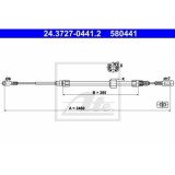 Cablu frana mana Vw Lt 28; Mercedes Sprinter (901, 902), Sprinter (903), Ate 24372704412, parte montare : Fata